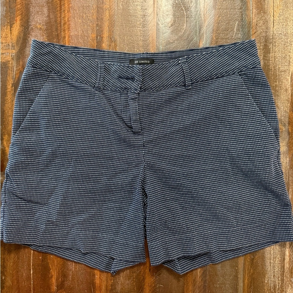 Ⓜ️The Limited Navy Micro‎ Dot Tailored Shorts Size 12 EUC